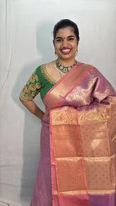 Vriksham Pink Tanchoi Tissue Saree-VS4502